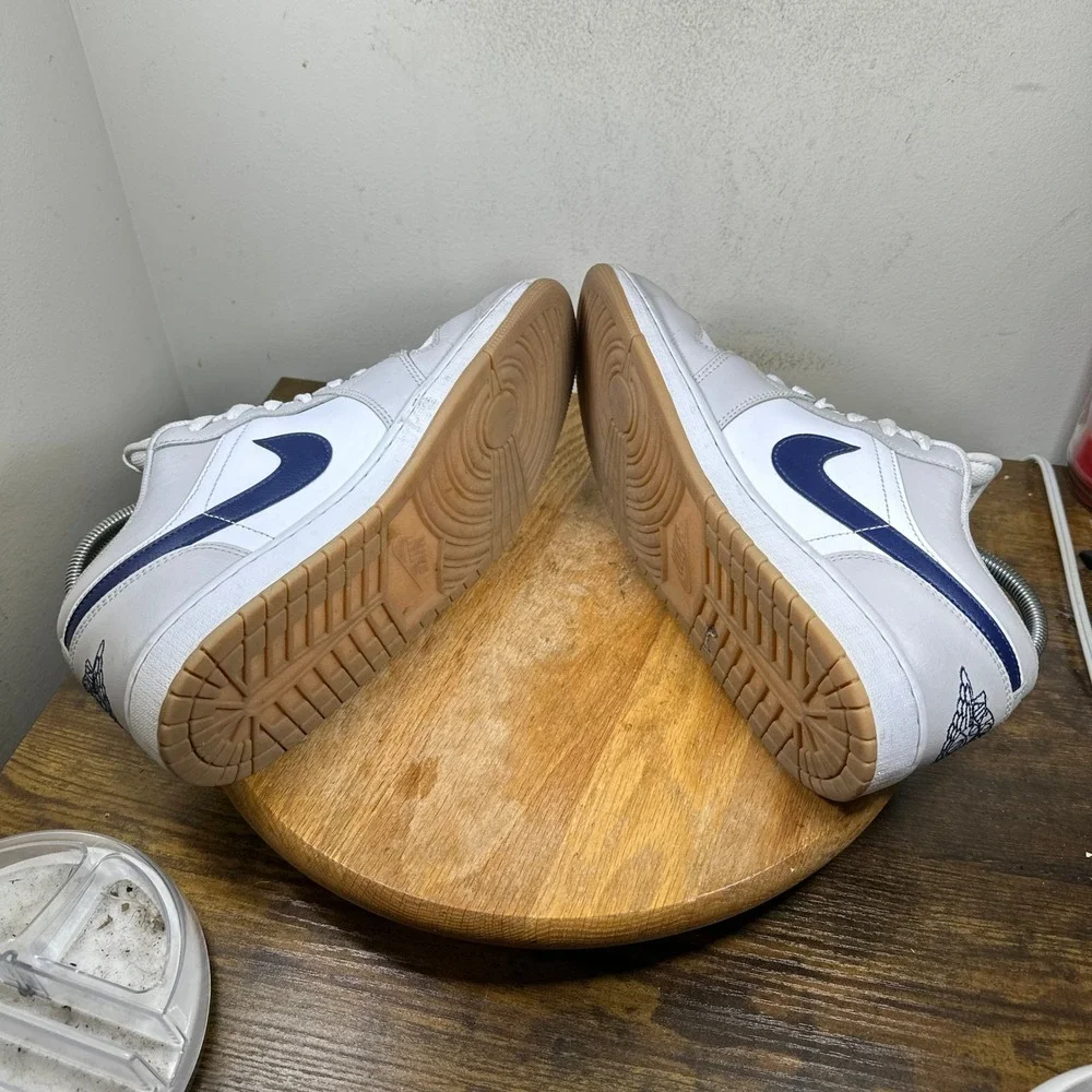 Nike Air Jordan 1 Georgetown White Midnight Navy Gum 553558-146 Mens Size 11.5